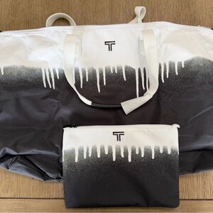 Tumi Voyageur Just in Case Packable Lightweight Nylon Tote WHITE SPRAY NWOT